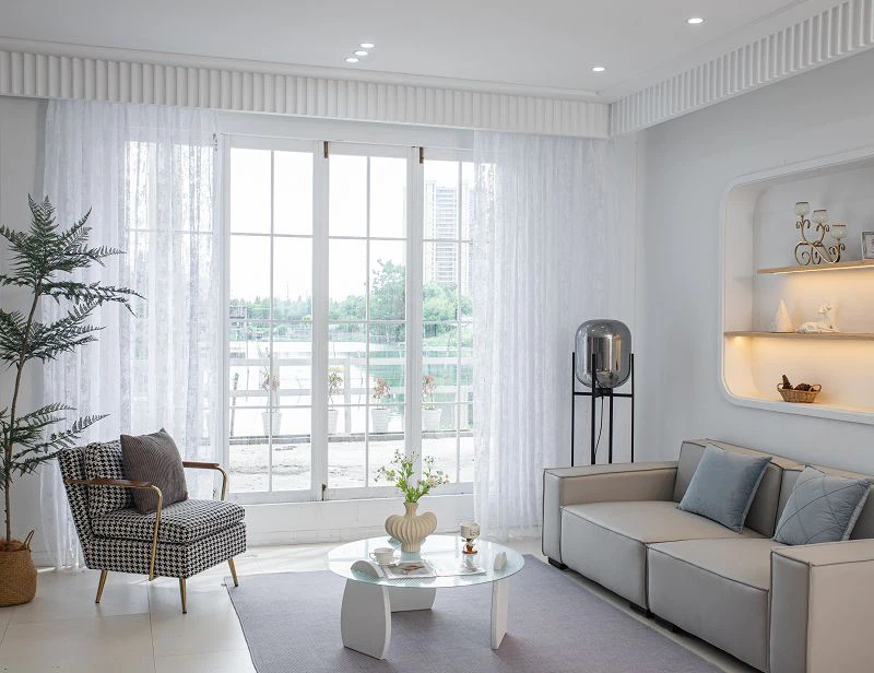 Warp strikket solid vinduesskærm